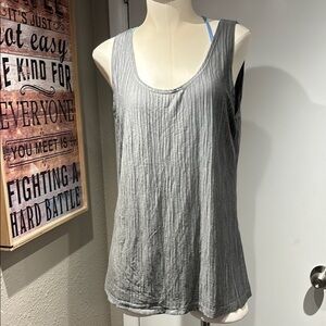 Clara sun woo  Ribbed Relaxed sleeveless blouse